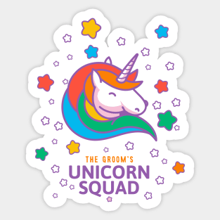 Bachelor party unicorn, Funny matching set, 2 of 2, Squad Sticker